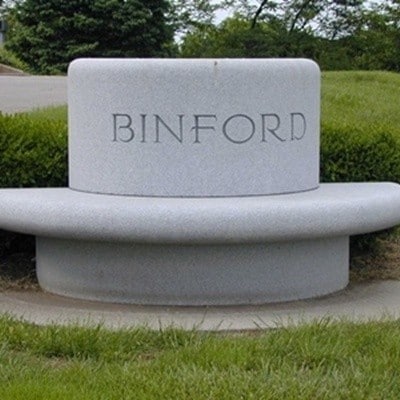 Bench Monuments Binford Memorial