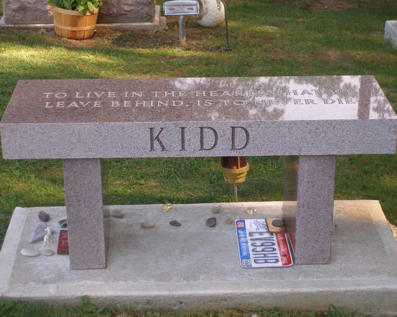 Kidd Pink Granite Bench Memorial