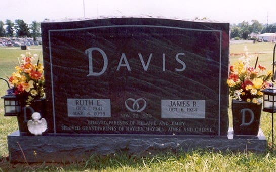 Davis Black Variegated Stone with Letter Initial Vases